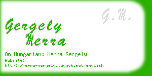 gergely merra business card